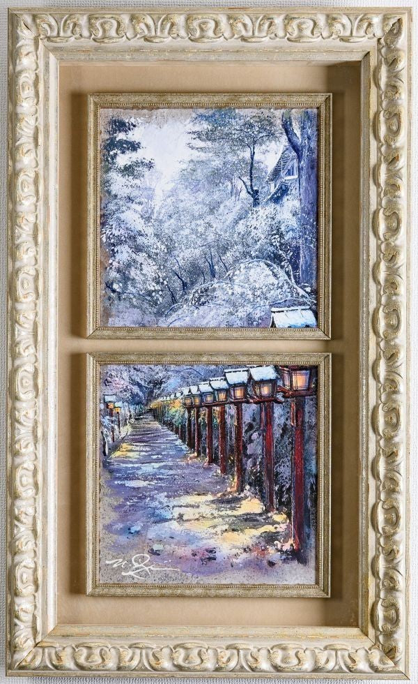 Nate Giorgio "Untitled #84" Original Painting On Stone Panel Signed Contemporary
