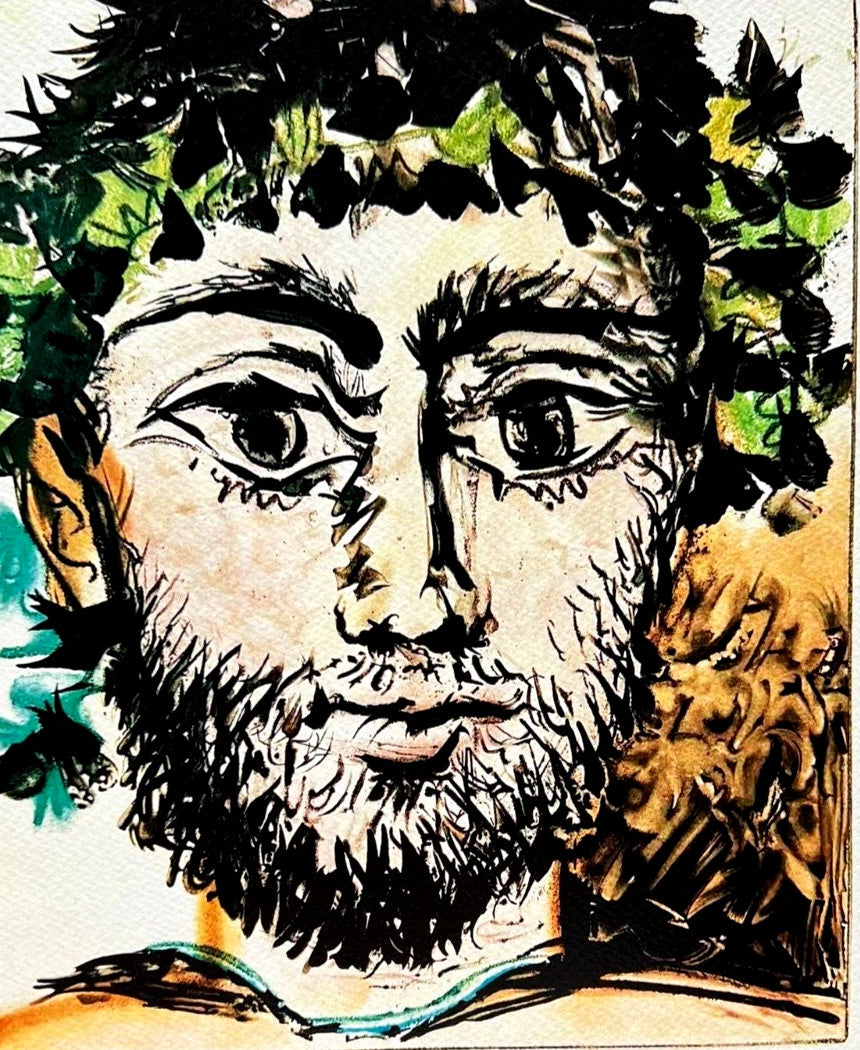 Pablo Picasso 'Bacchus' Lithograph Coa Signed