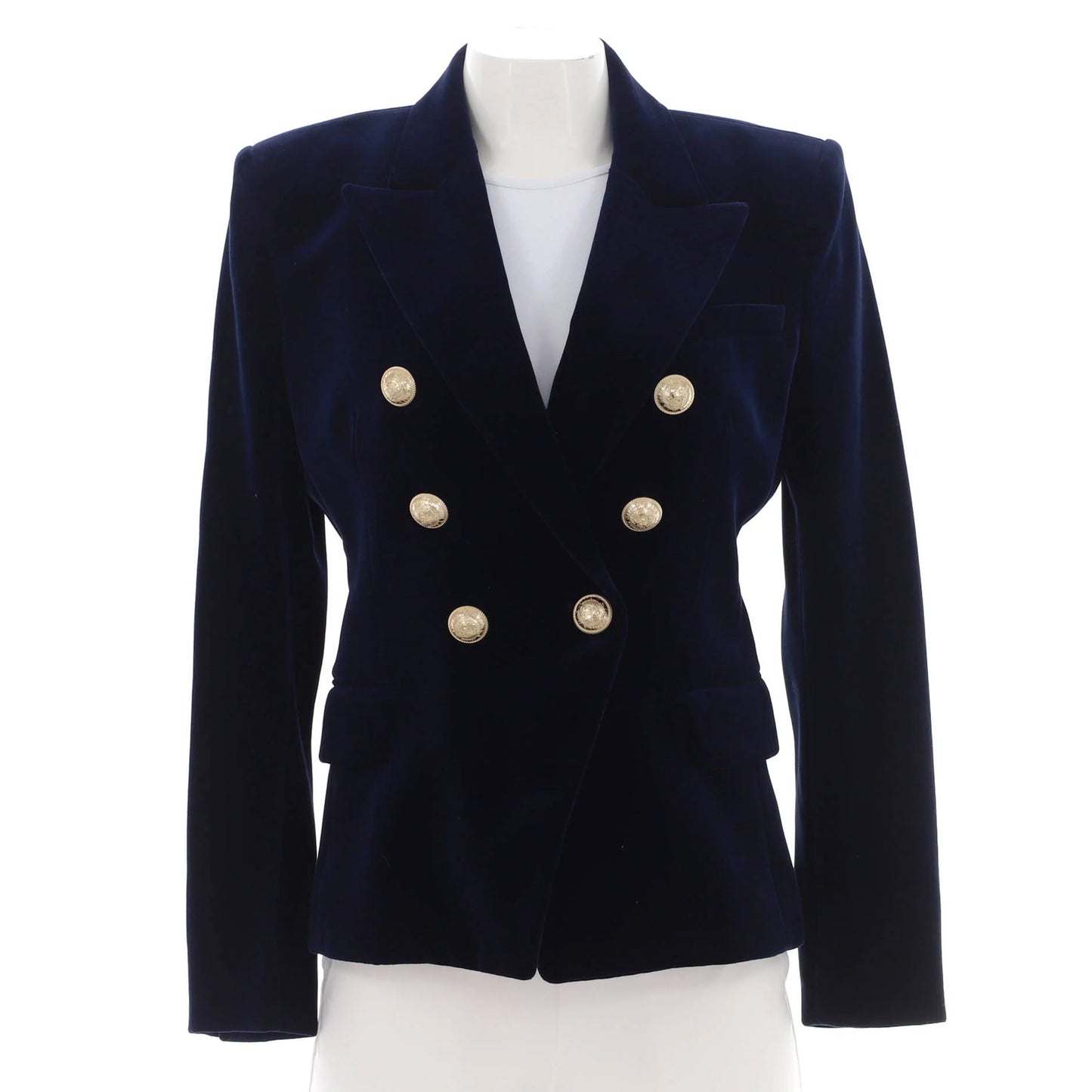 Balmain Women'S Double Breasted Blazer Velvet