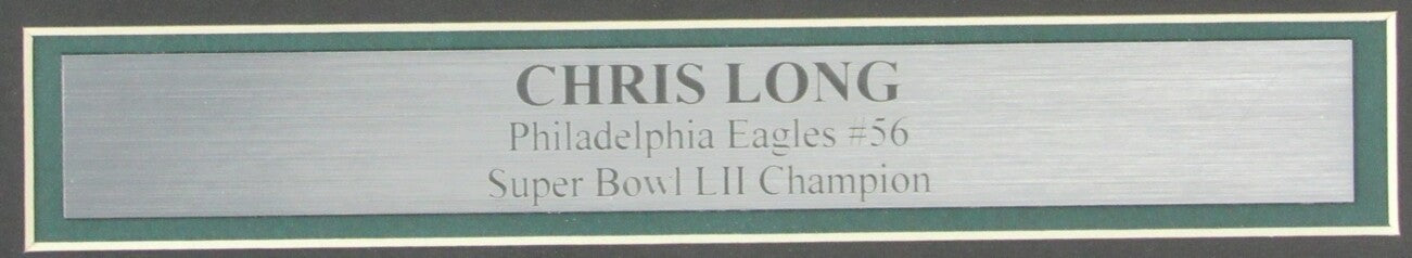 Chris Long Philadelphia Eagles Signed/Autographed 16X20 Photo Framed Jsa 157826