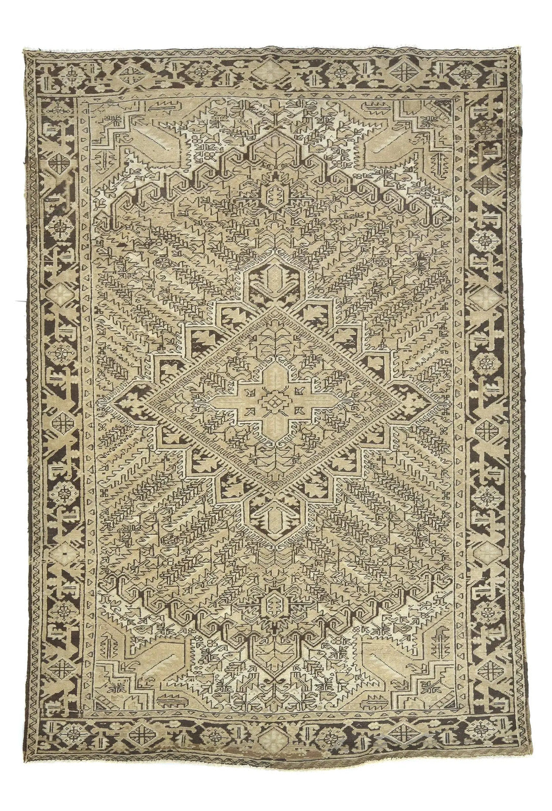 Distressed Vintage Oriental Rug 7X10 Ft Muted