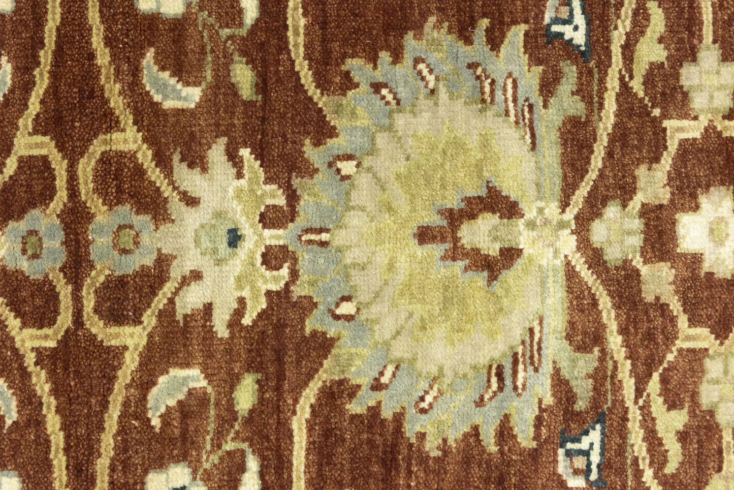 Peshawar Oushak Chobi Hand-Knotted Wool Rug