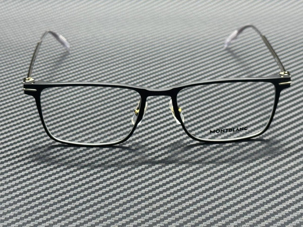 MONT BLANC MB0396ON 007 Black Gold Men's 54 mm Eyeglasses