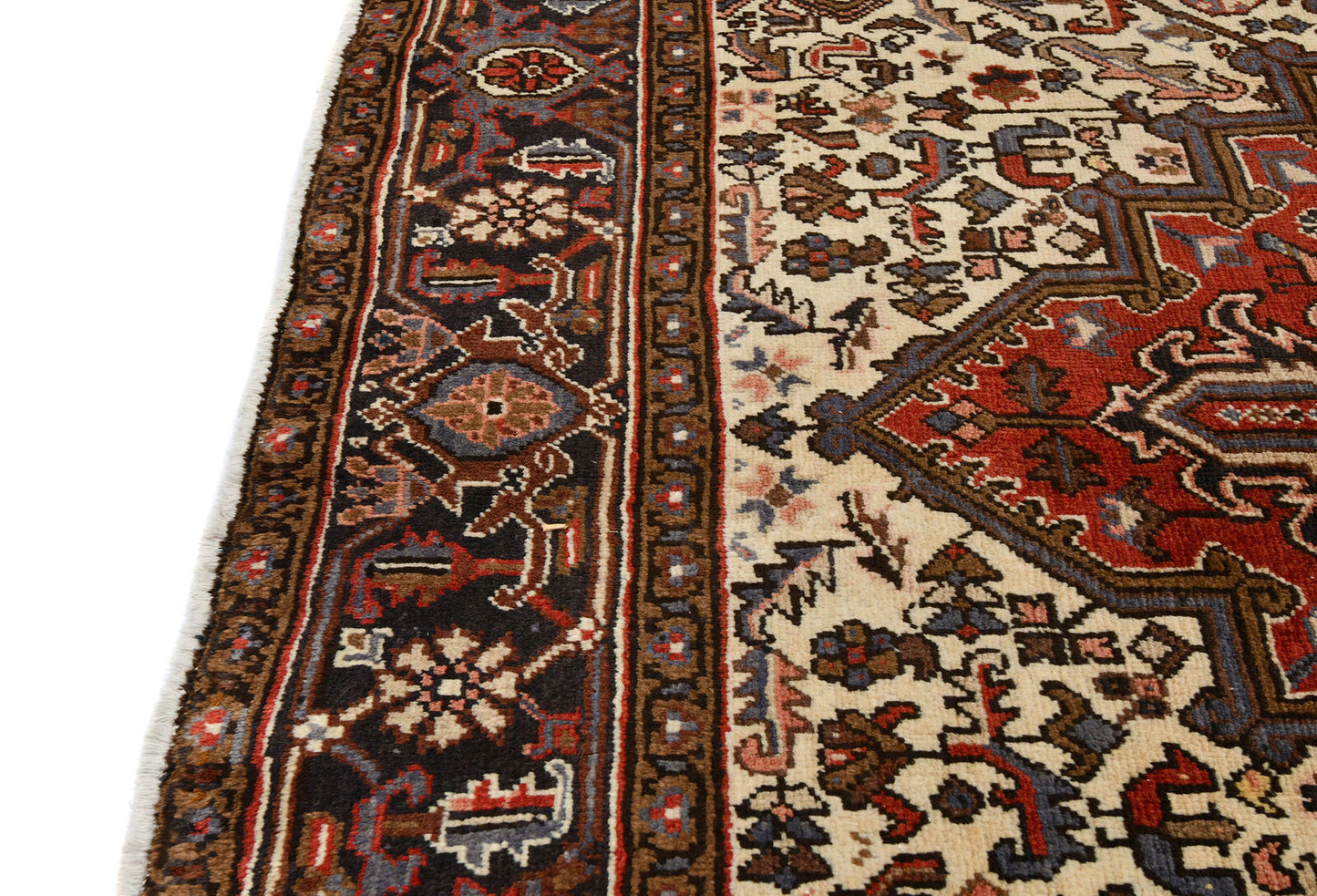 Handmade Serapi Heriz Oriental Rug 7X9 Ft Vintage