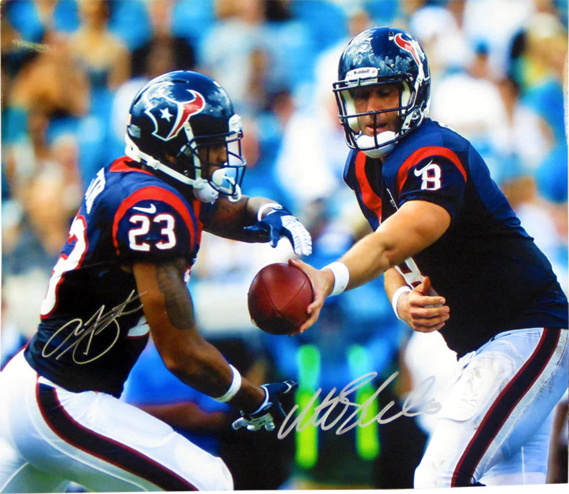 Matt Schaub And Arian Foster Autographed 16X20 Photo