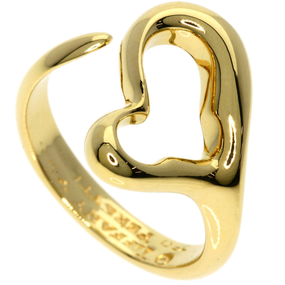 TIFFANY&Co. Ring Open heart K18 Yellow Gold