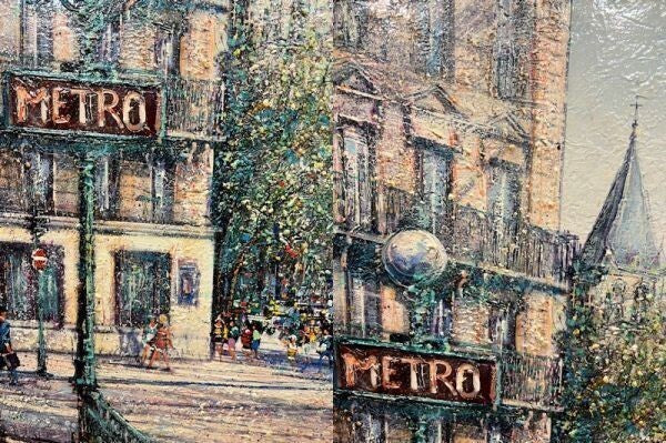 Guy Dessapt (France) Saint-Germain-Des-Prs Painting Oil Canvas Signed Framed