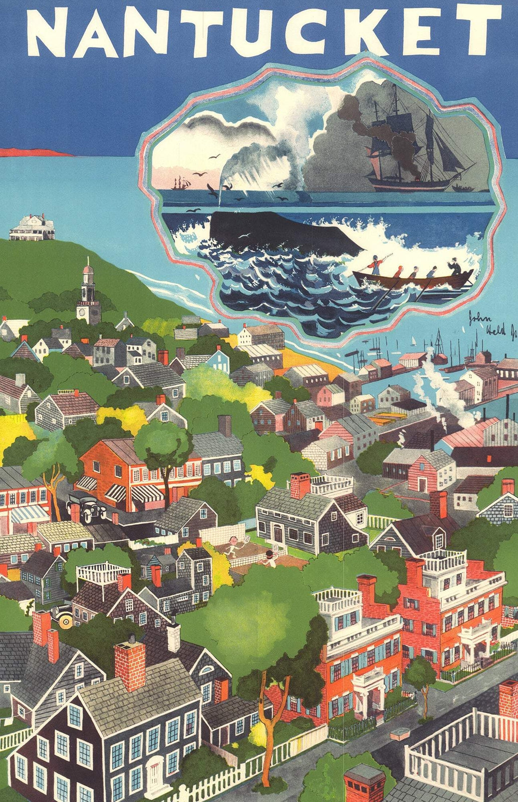 John Jr. Held Nantucket " Offset Lithograph