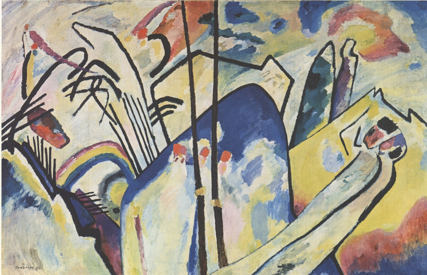 Wassily Kandinsky Composition 4 " Offset Lithograph Expressio