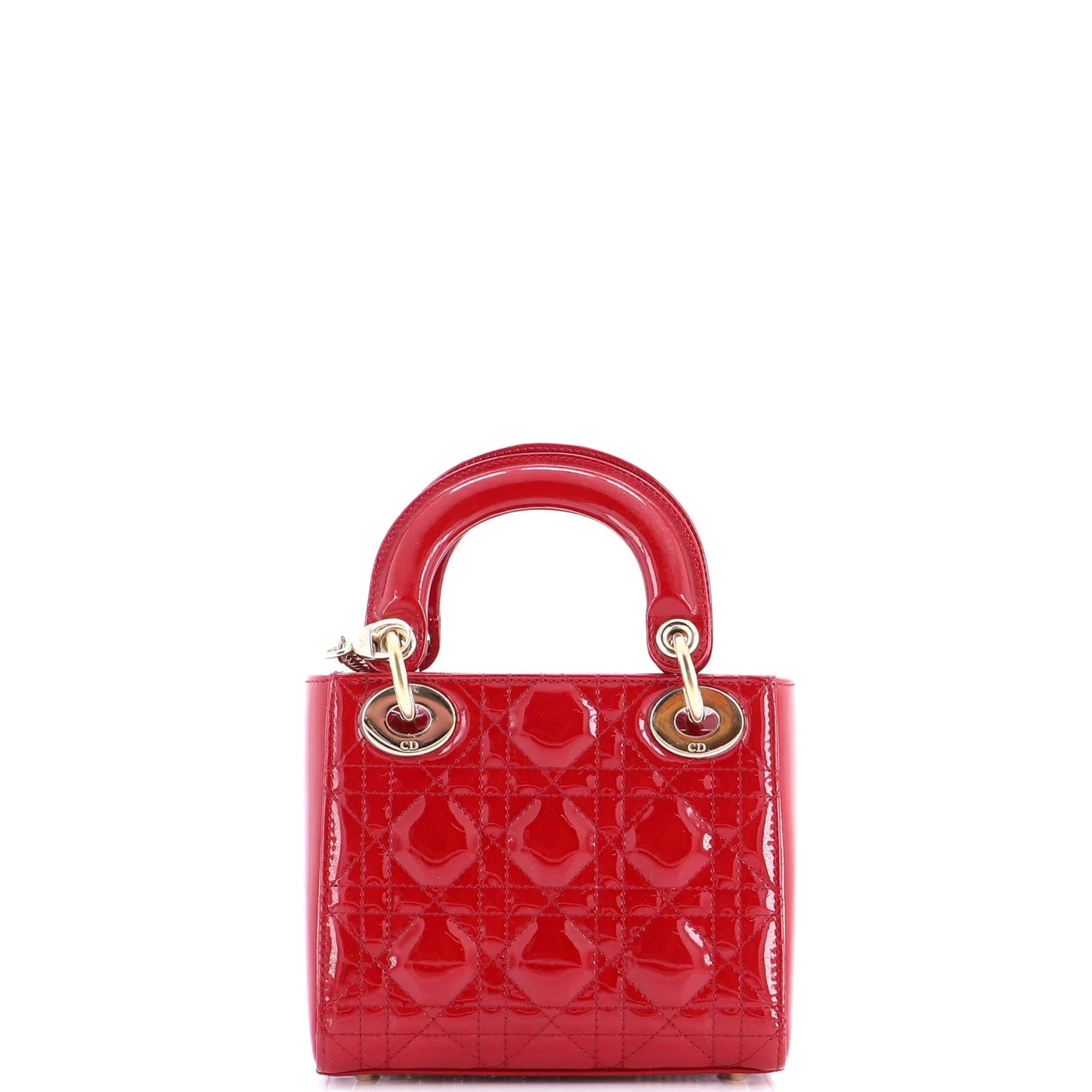 Christian Dior Lady Dior Chain Bag Cannage Quilt Patent Mini