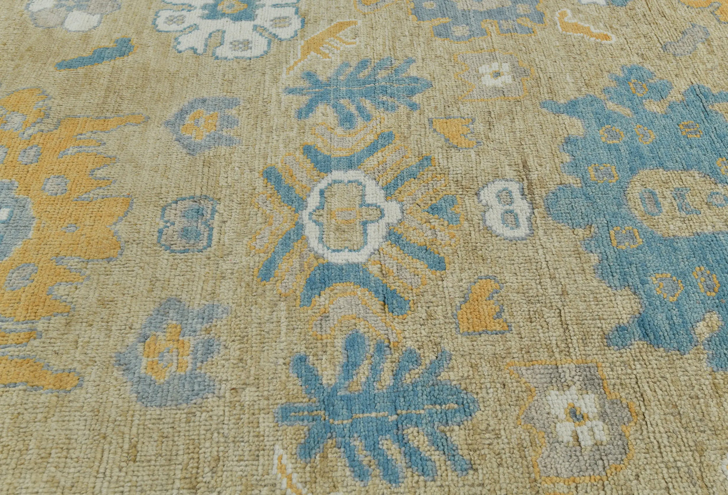 Oushak Pakistan Oriental Rug Muted Colors Floral