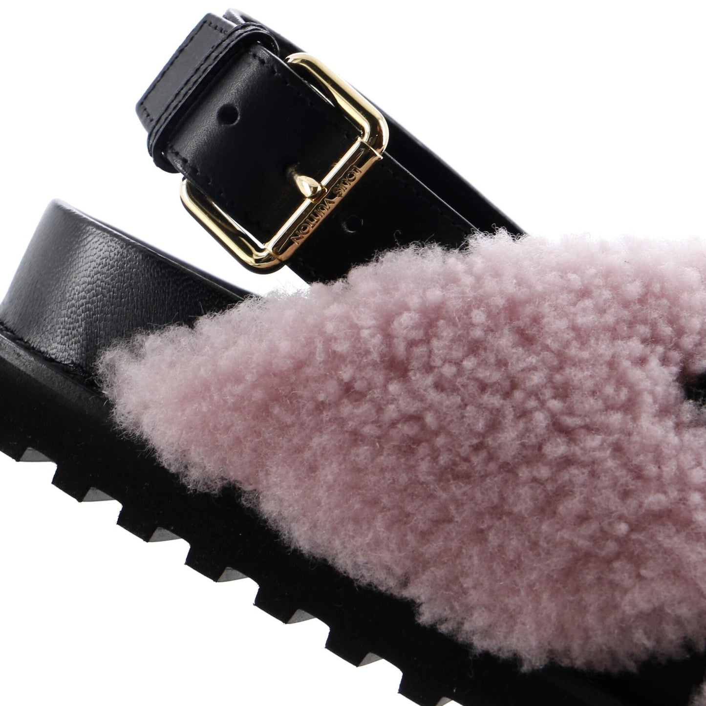 Louis Vuitton Women'S Paseo Comfort Slide Slingback Sandals Shearling
