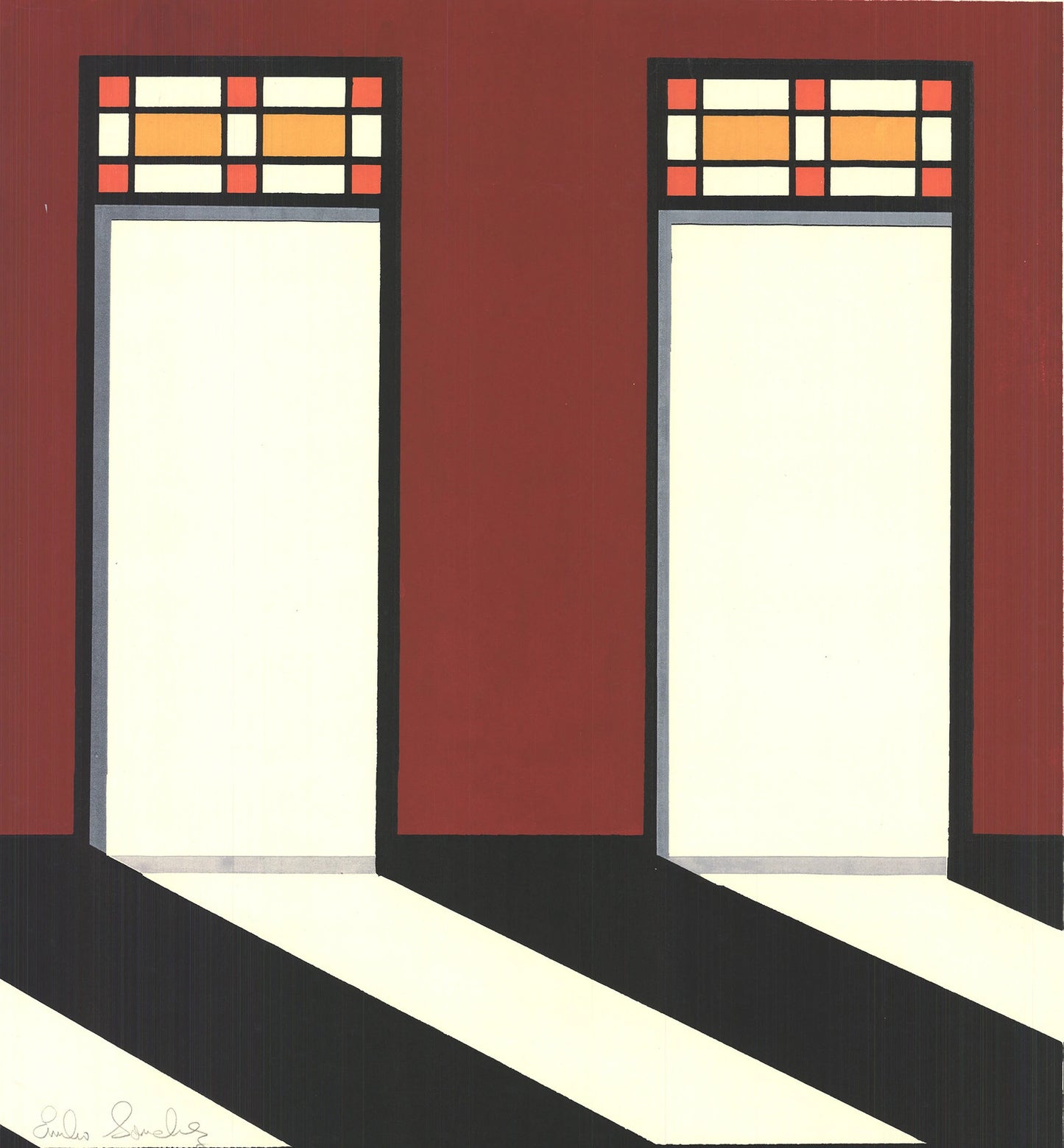 Emilio Sanchez Doorways Signed " Serigraph