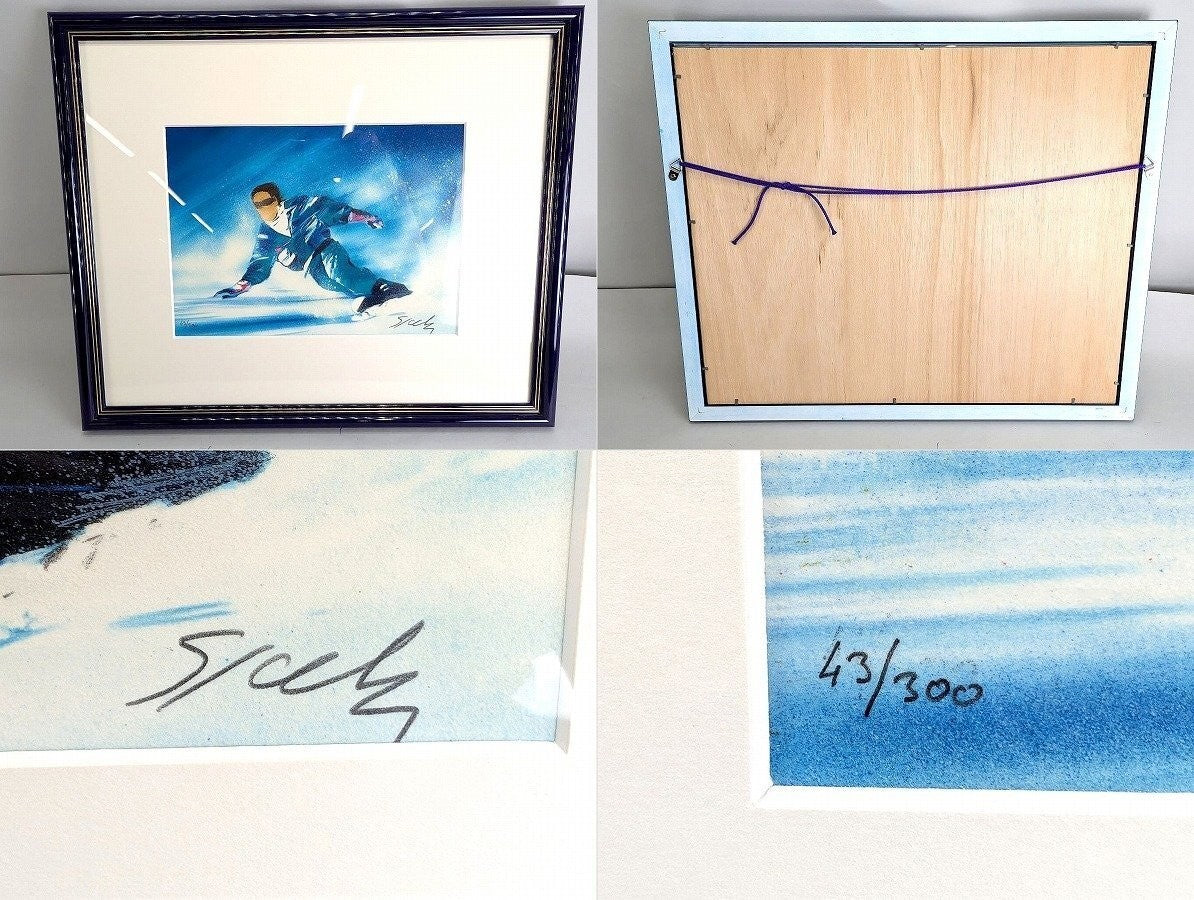 Victor Spahn Hand Signed Lithograph Set of 7 (5 Designs, 2 Duplicates) / Sports