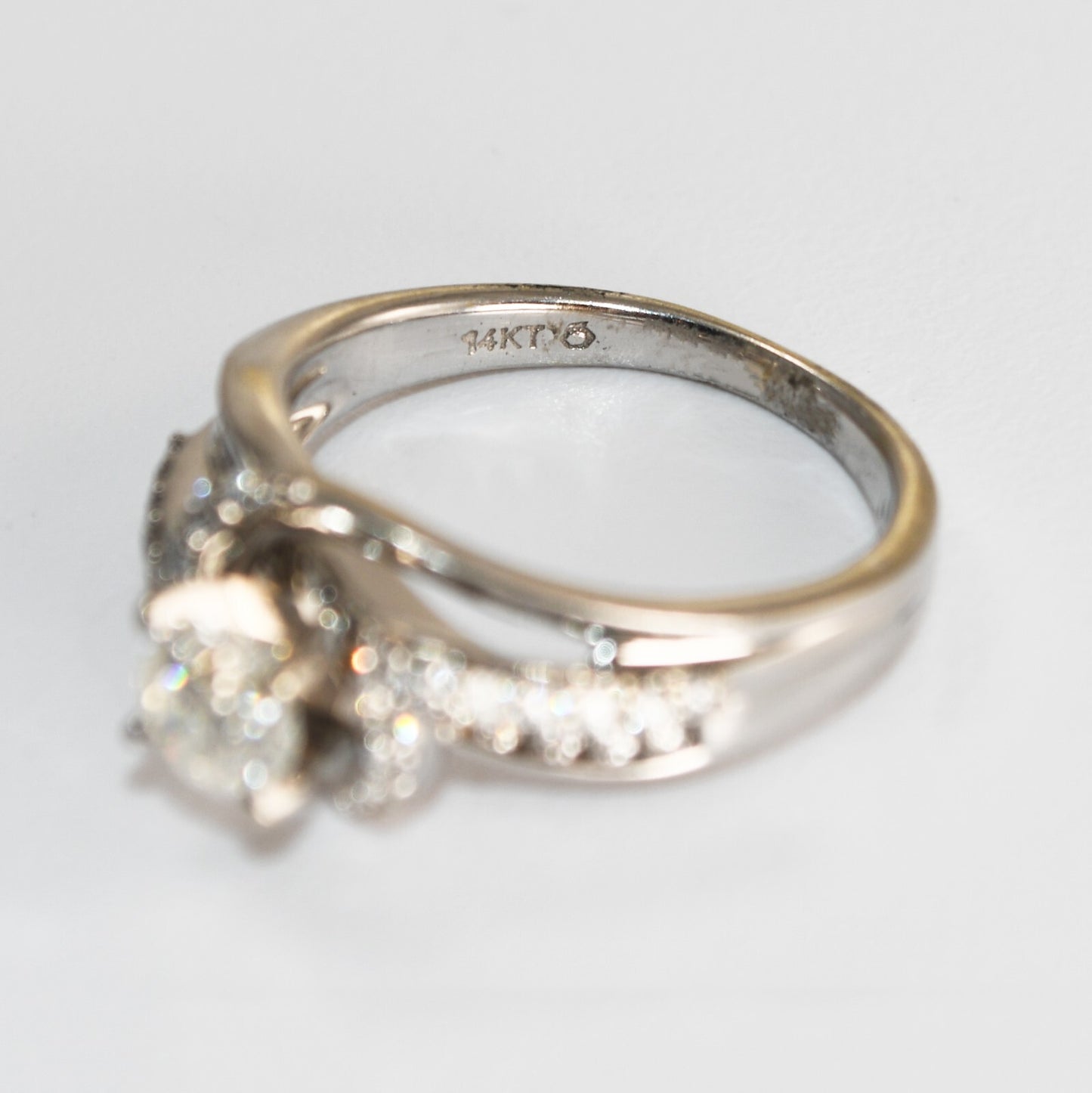 14K White Gold Diamond Ring .45 Ct H Color Si2