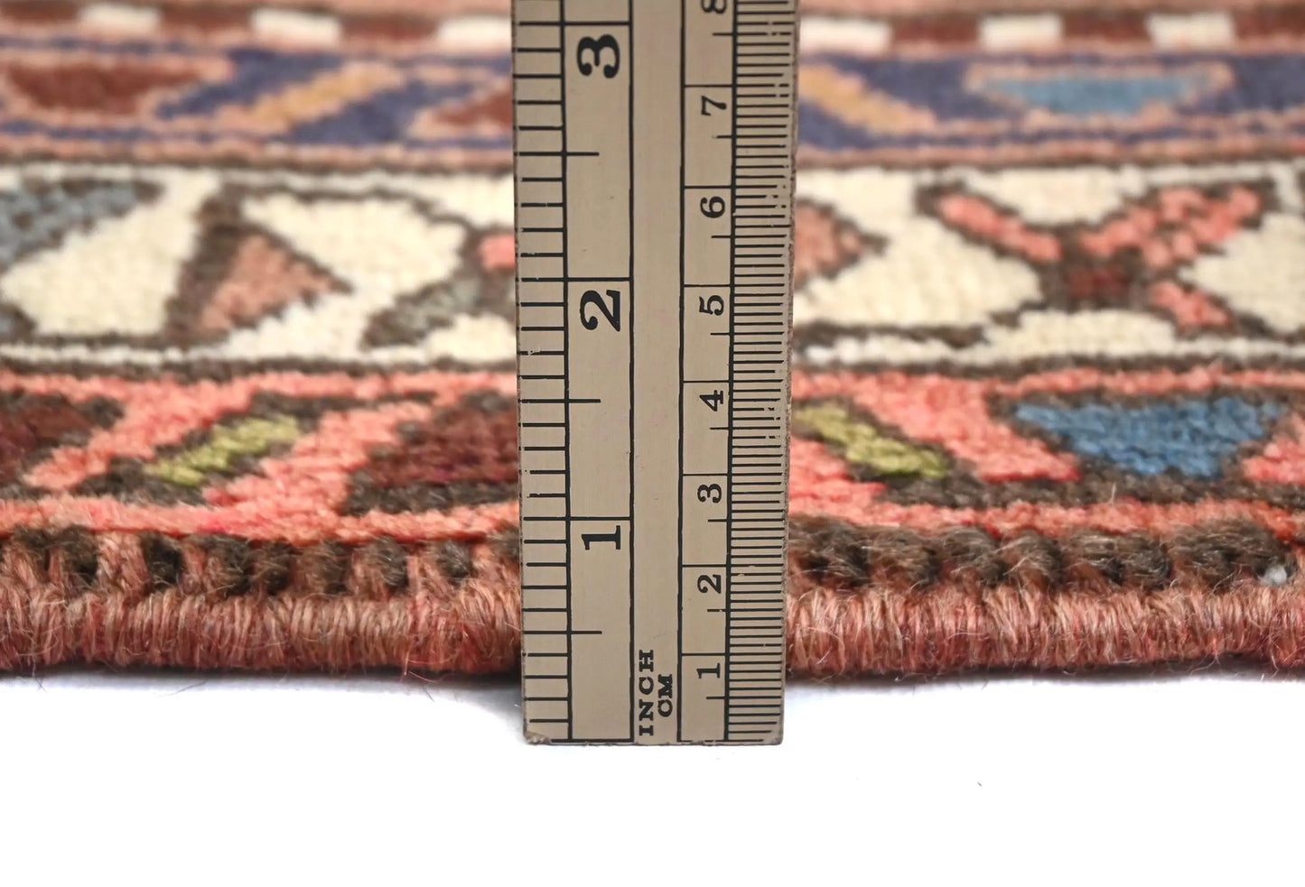 Vintage Tribal Runner Rug 3X13 Ft Rusty Pink