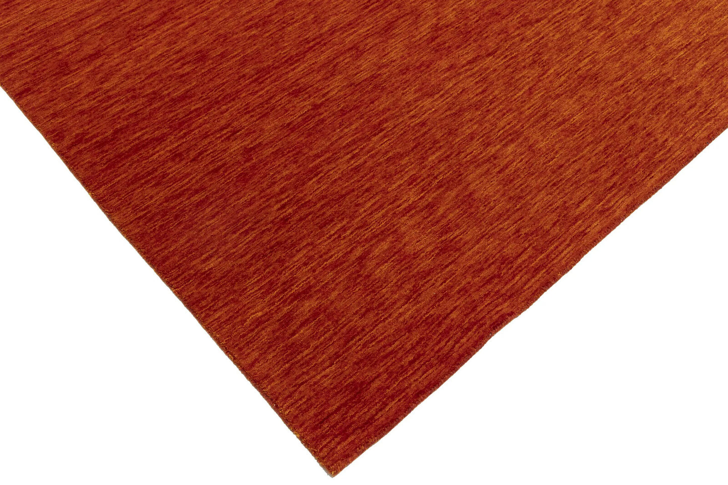 Orange Red Solid Design Hand-Loomed 6X9 Gabbeh