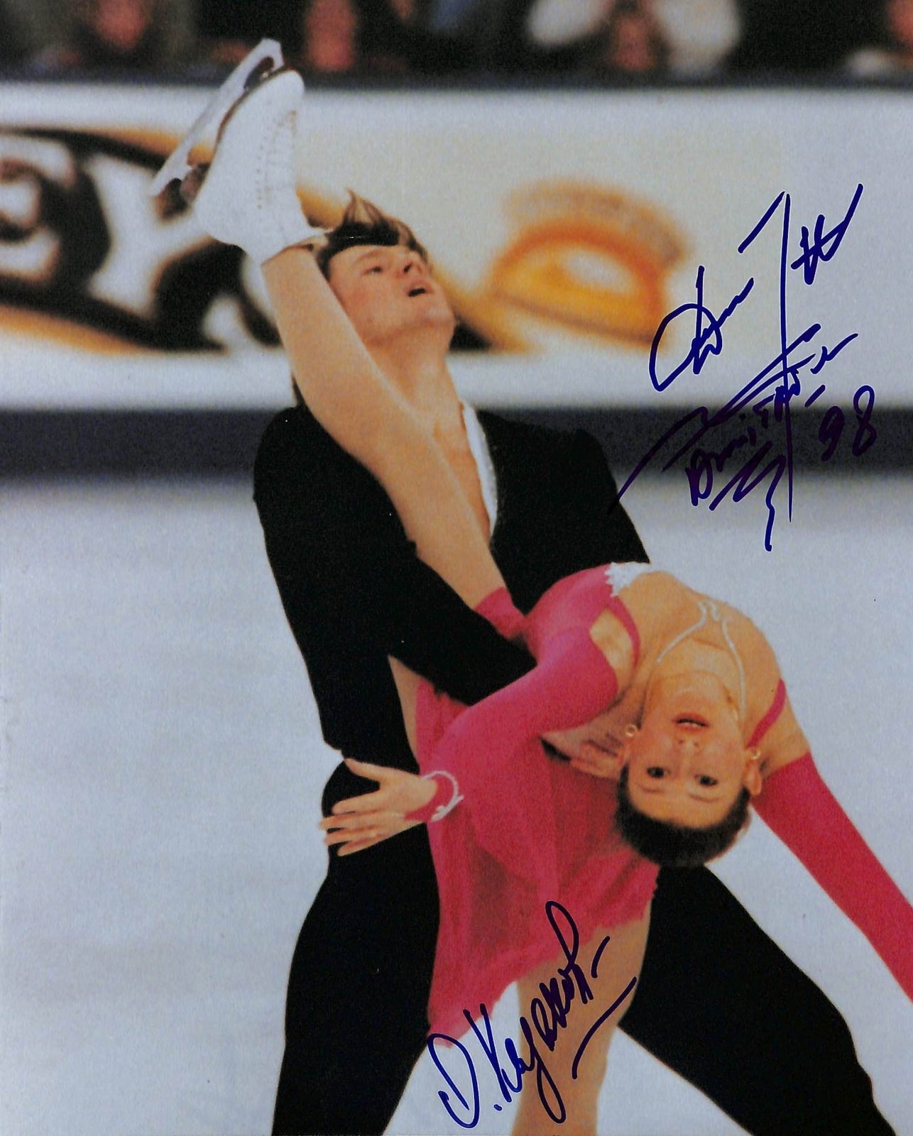 Kazakova And Dmitriev 1998 Olympic Gold Medalists Signed 8X10 Photo 180434