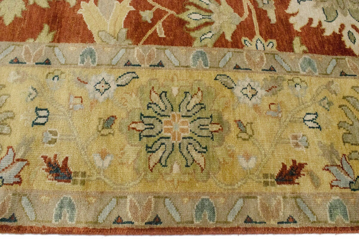 Handmade Floral Oriental Rug Vintage Style Osh