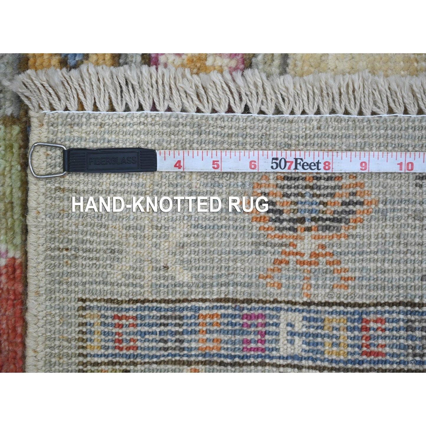 2'8"X11'8" Gray Rug Anatolian Village Inspired Hand Knotted Wool Runner