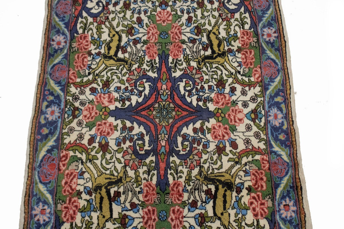 One-Of-A-Kind Handmade Oriental Rug Small Floral