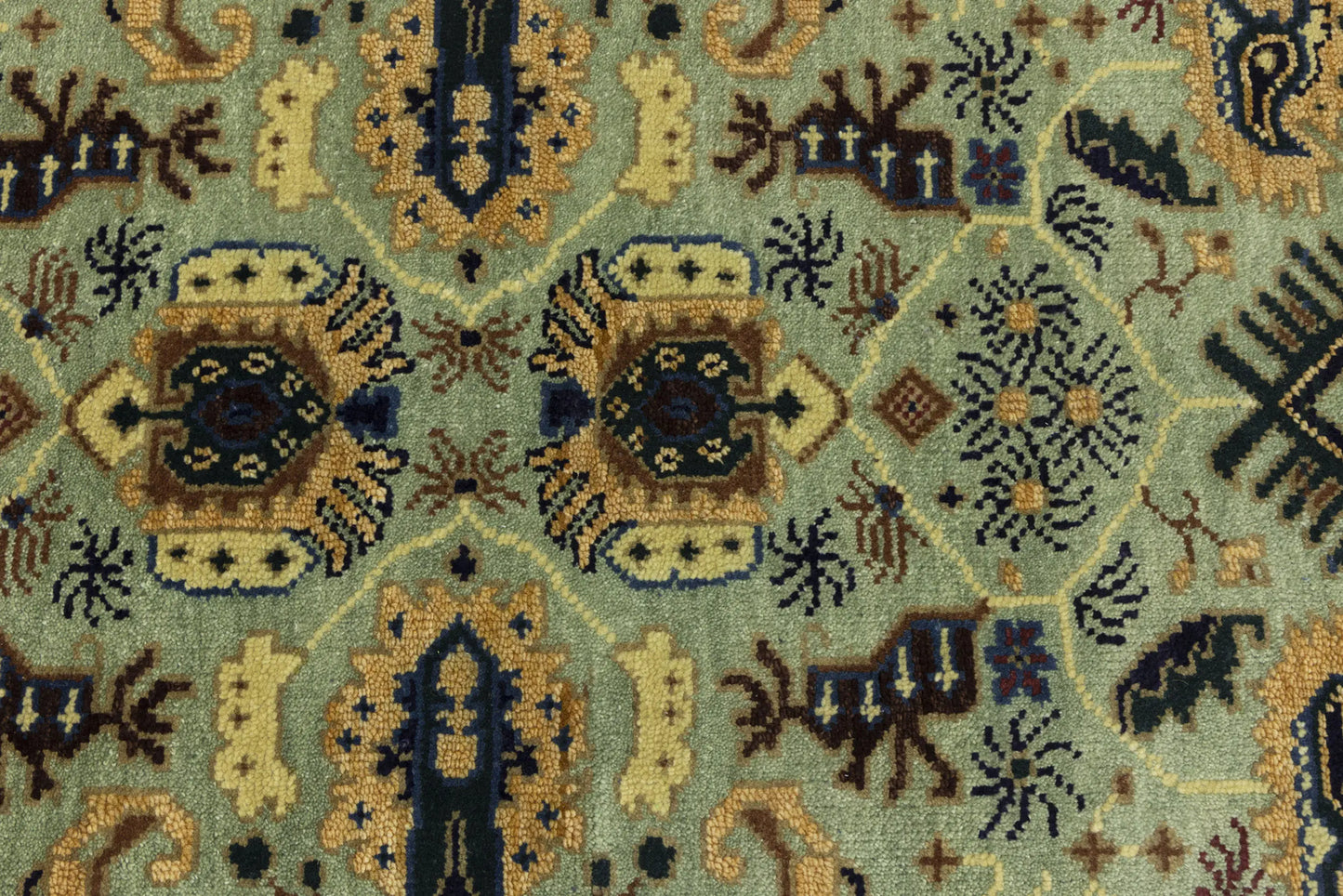 Geometric Tribal Oriental Runner Rug Light Gray