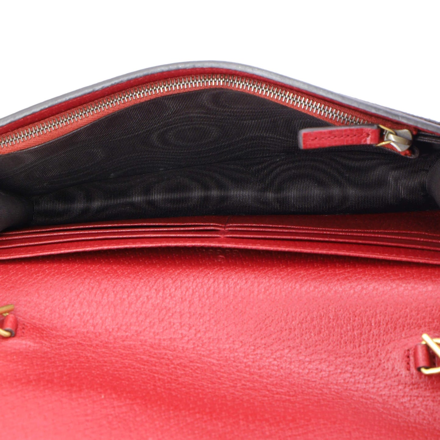 Gucci Queen Margaret Chain Wallet Gg Coated Canvas Mini