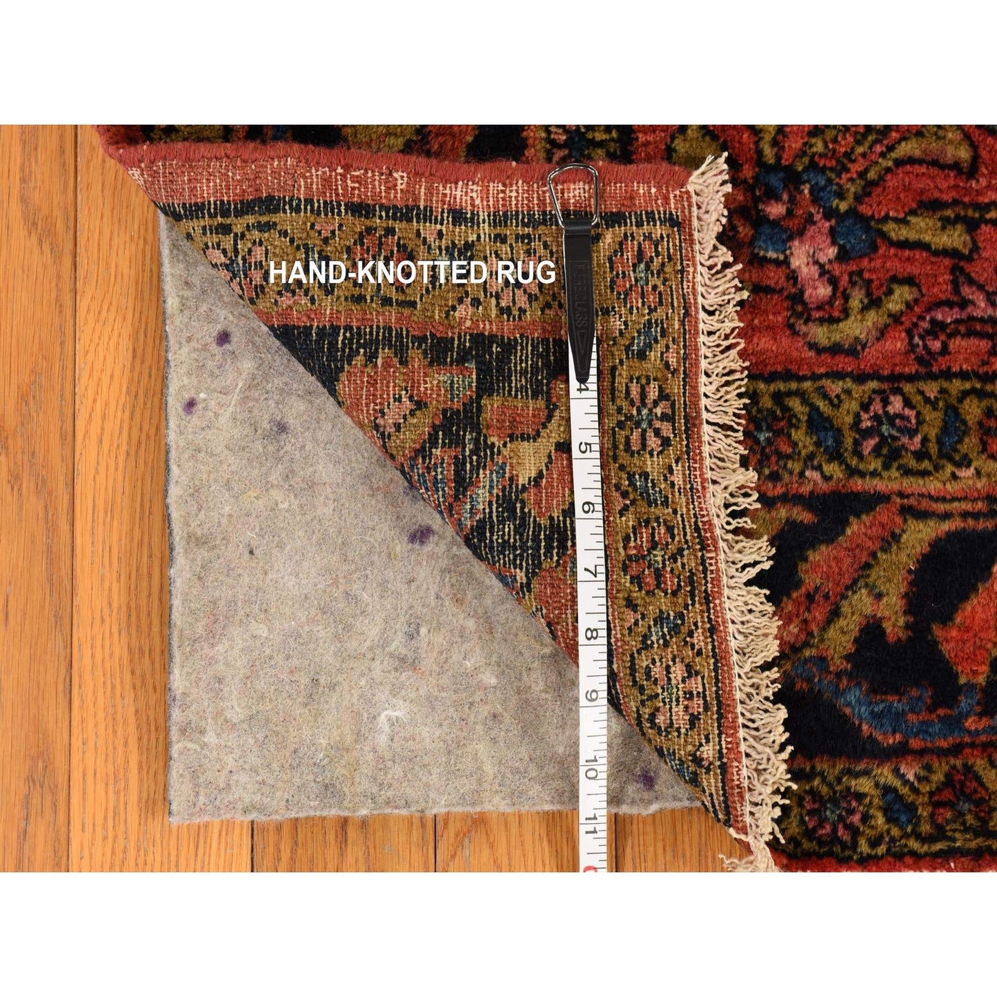 5'3"X6'7" Red Antique Zoroastrian Clean And Soft Wool Hand Knotted Rug