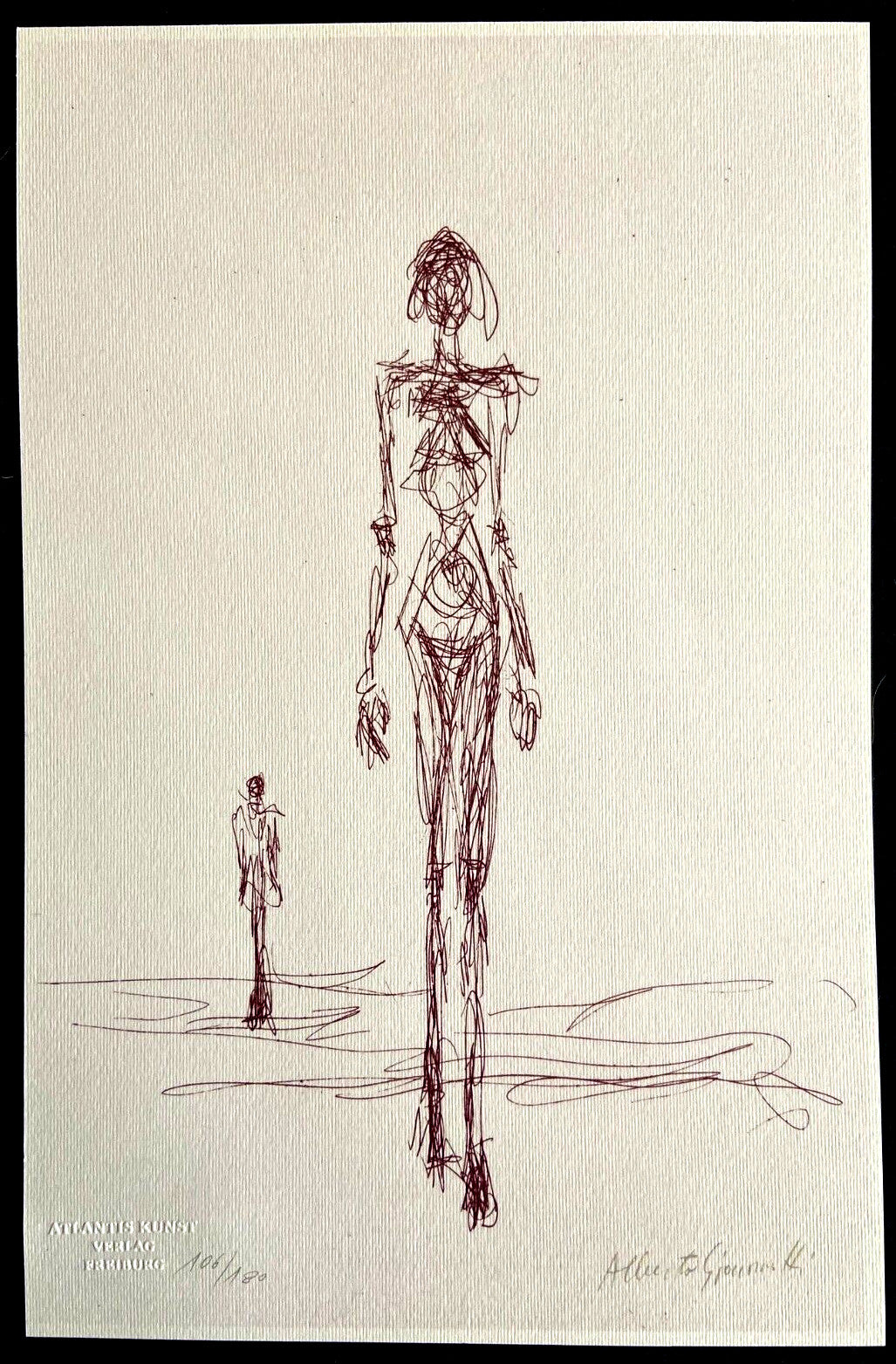 Alberto Giacometti Lithograph ' Woman ' Coa