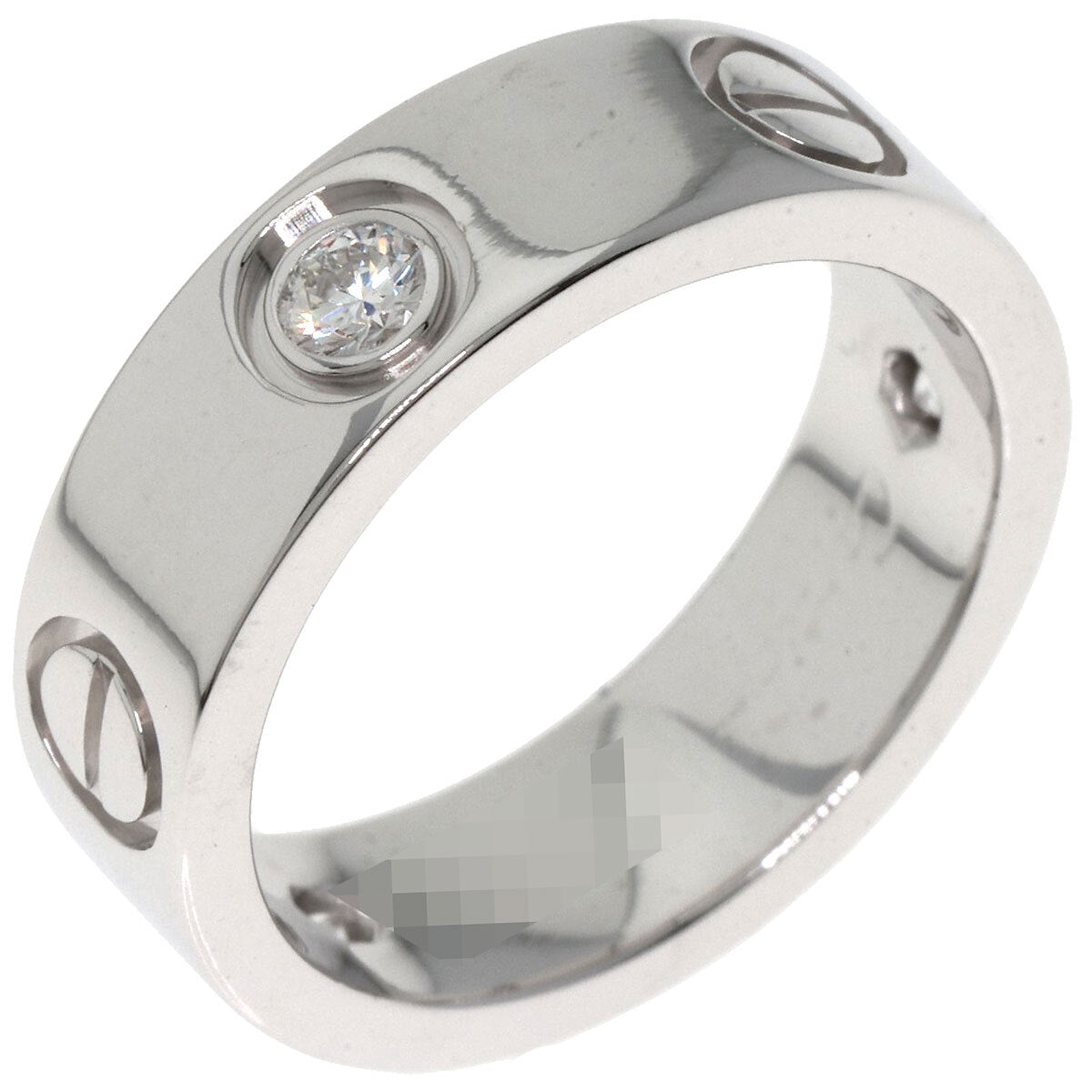 Cartier Ring Love Ring Half Diamond #48 K18
