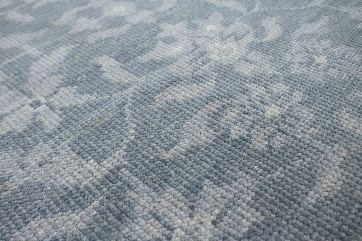 5X8 Ft Hand-Knotted Wool Area Rug Muted