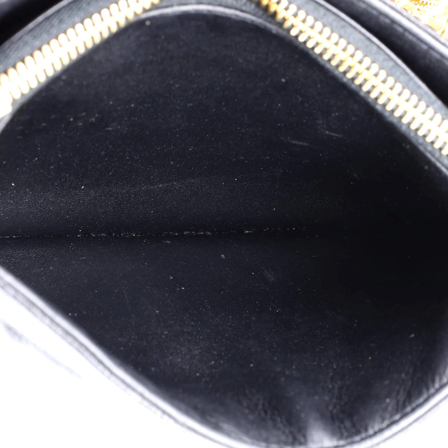 Christian Dior Caro Zipped Pouch With Chain Cannage Quilt Leather