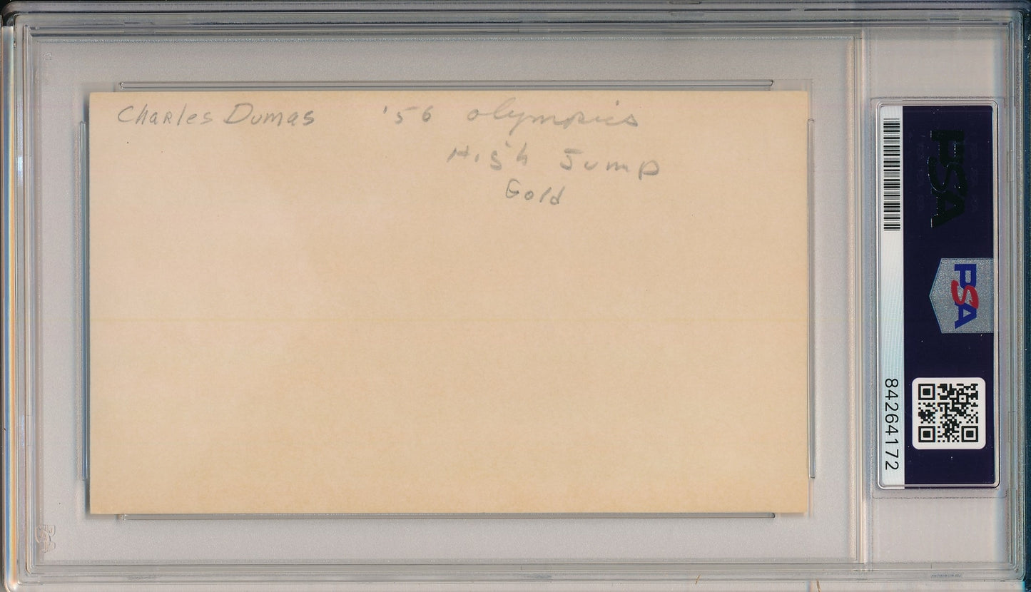 Charles Dumas Usa Track Signed/Inscribed 3X5