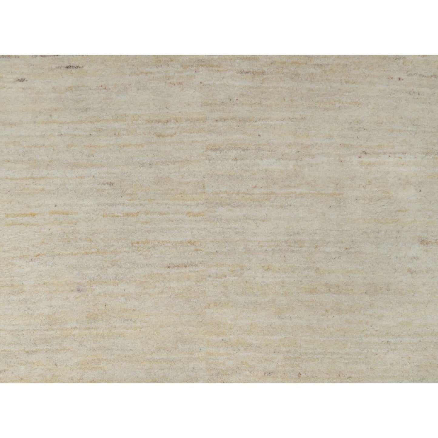 2'6"X17'8" White Pure Wool Modern Plain Design Hand Knotted Xl Runner Rug
