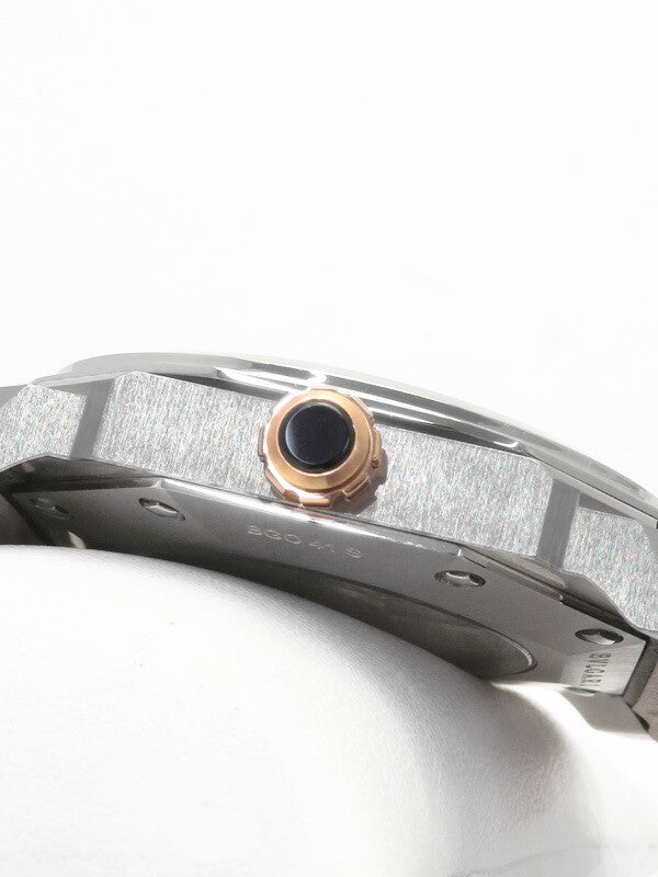 Bvlgari Octo Bgo41S White Automatic Band Size 17.5Cm Men'S Used Watch #61016