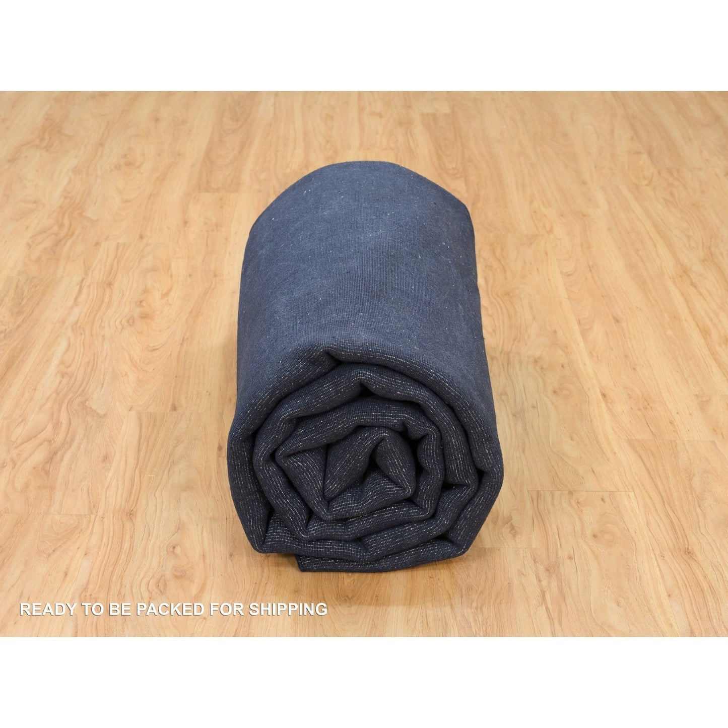 9'1"X12' Oxford Blue Wool And Plant Based Silk Loom Knotted Oriental Rug