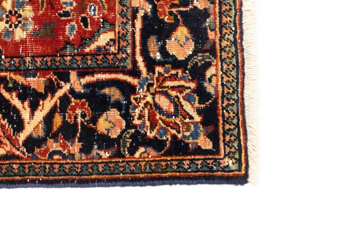 Semi-Antique Handmade Oriental Rug Red Carpet