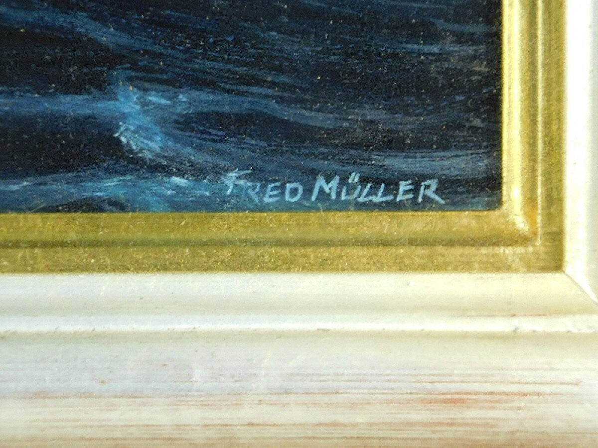 Fred Muller (Germany) Original Painting Oil On