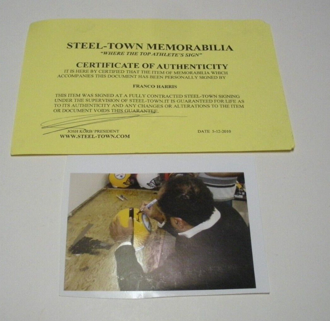 Franco Harris Pittsburgh Steelers Last One W/Coa