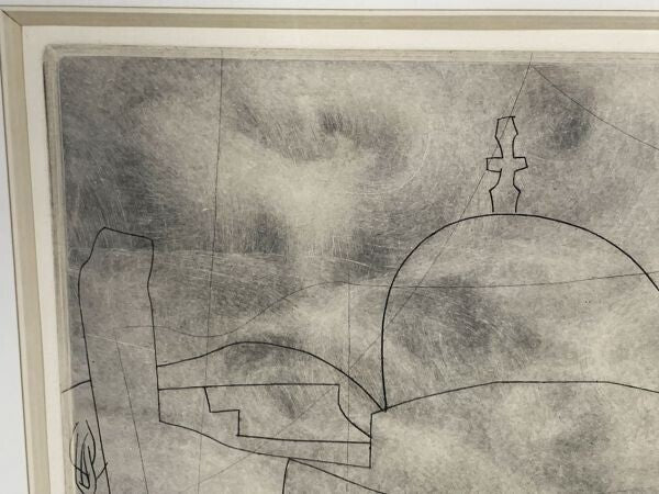Ben Nicholson Copperplate Print Storm Over Paros