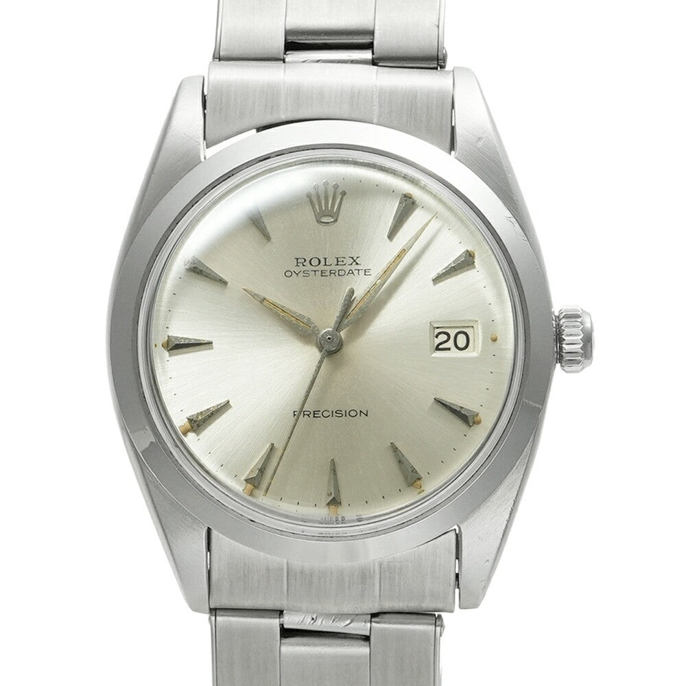 Rolex Oyster Date 6694 Silver Case Size 34Mm X 34Mm Men'S Used Watch #711121