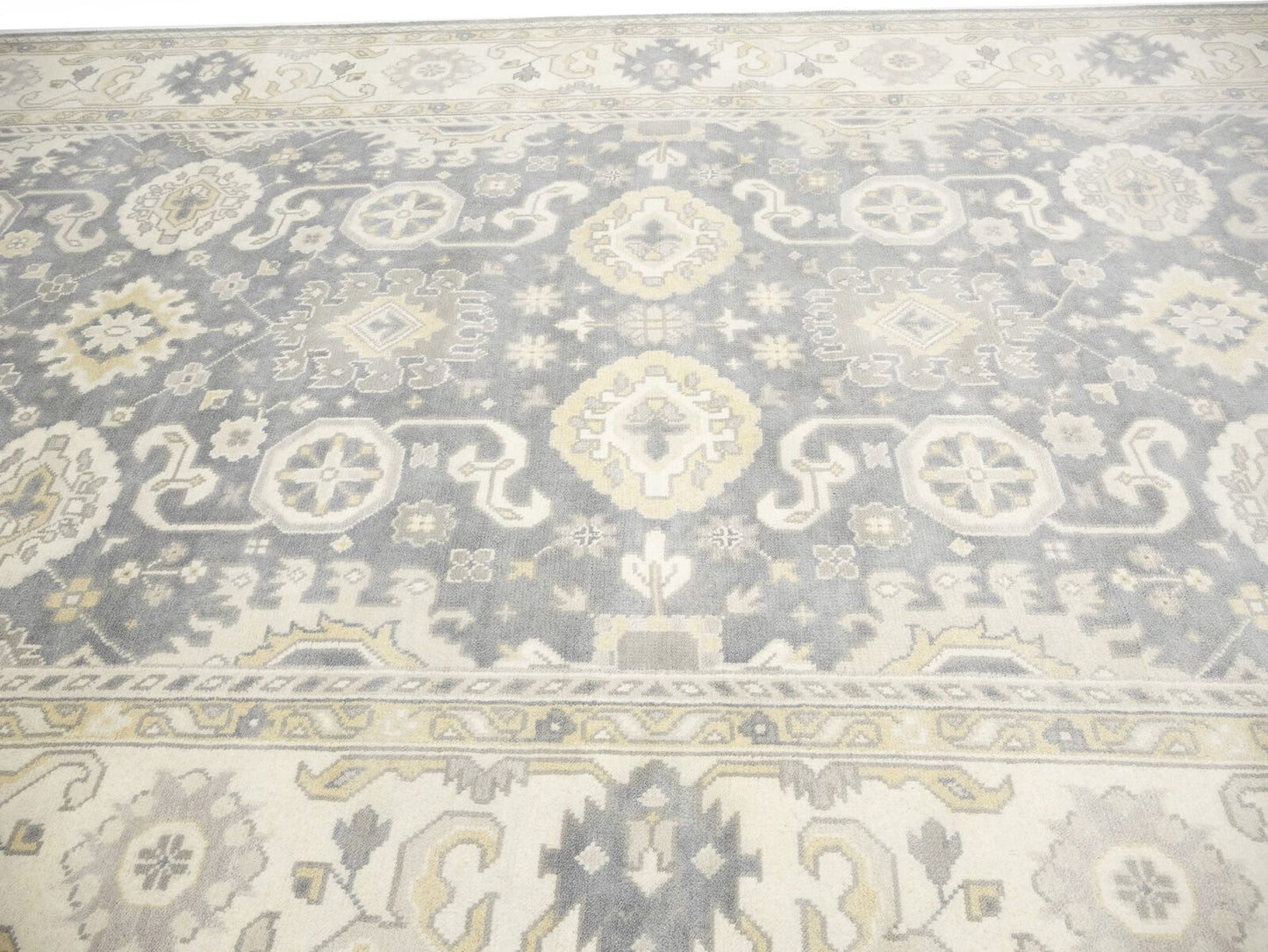 9X18 ft Handmade Oushak Chobi Oriental Rug Muted