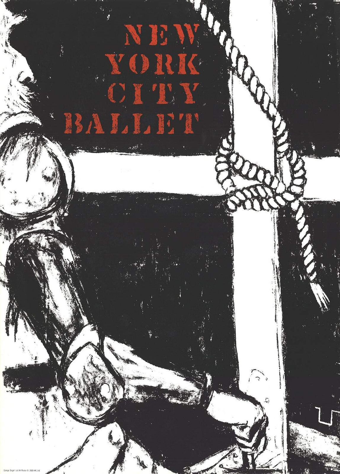 George Segal New York City Ballet " Serigraph Contemporary Black &