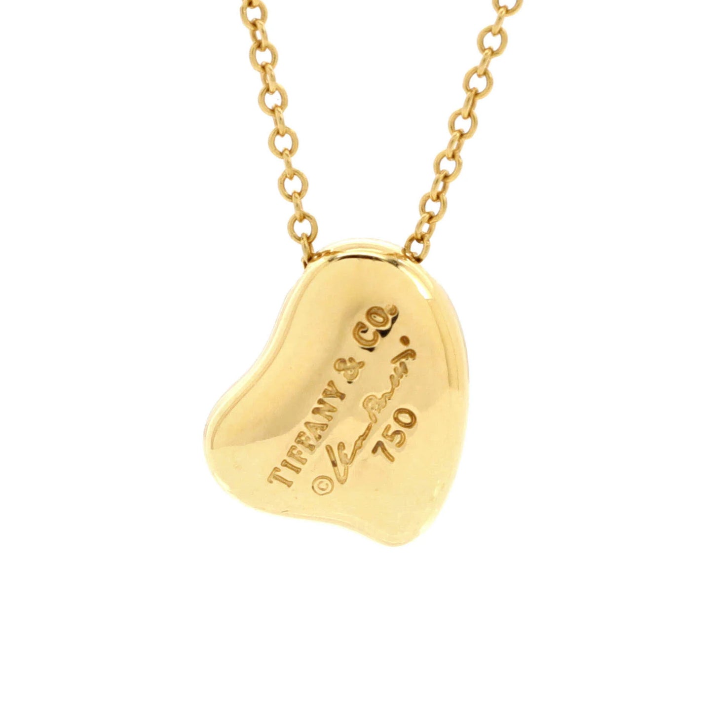 Tiffany & Co. Elsa Peretti Full Heart Necklace 18K Yellow Gold