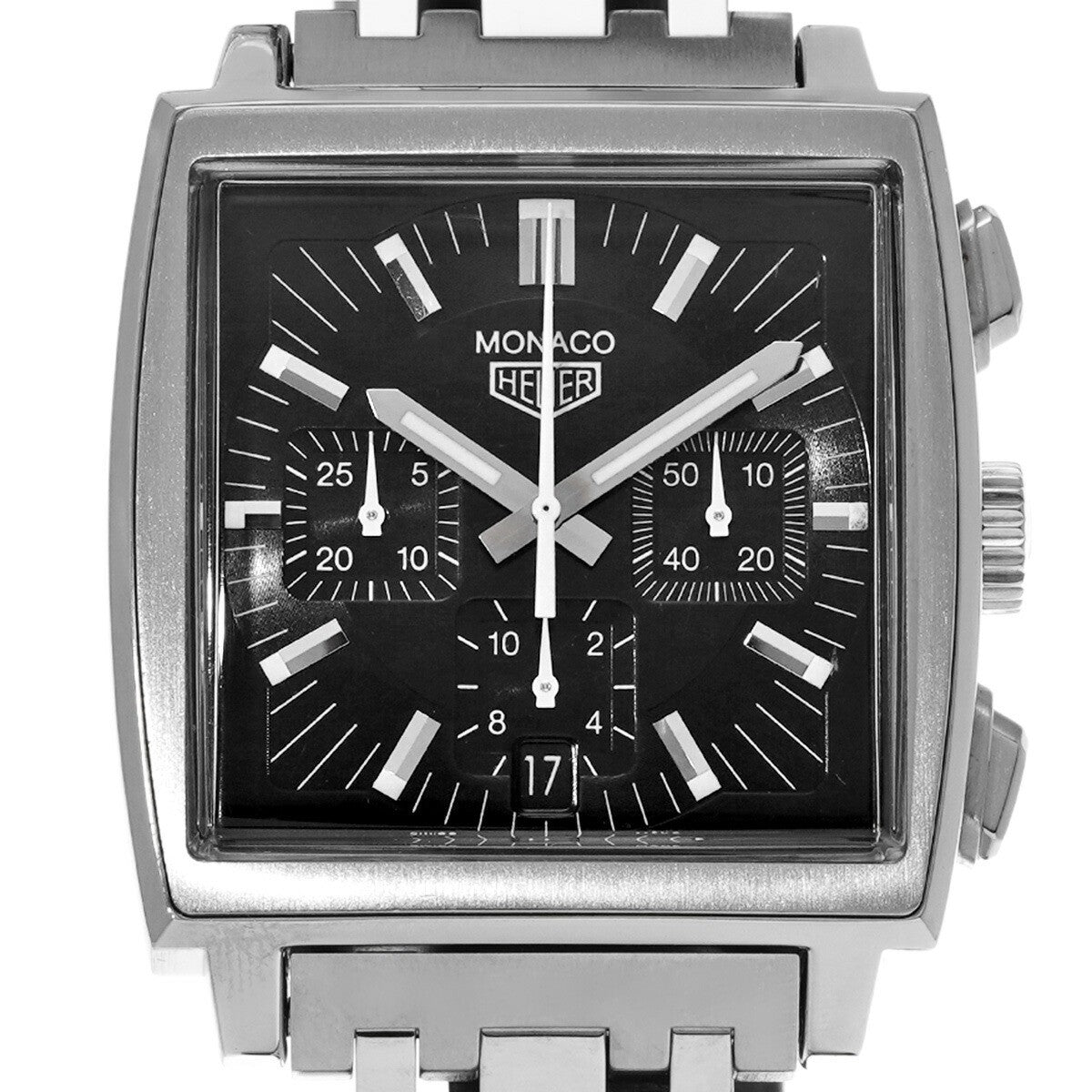 Tag Heuer Monaco Chronograph Cs2111.Fc8119 Black Men'S Used Watch #71121