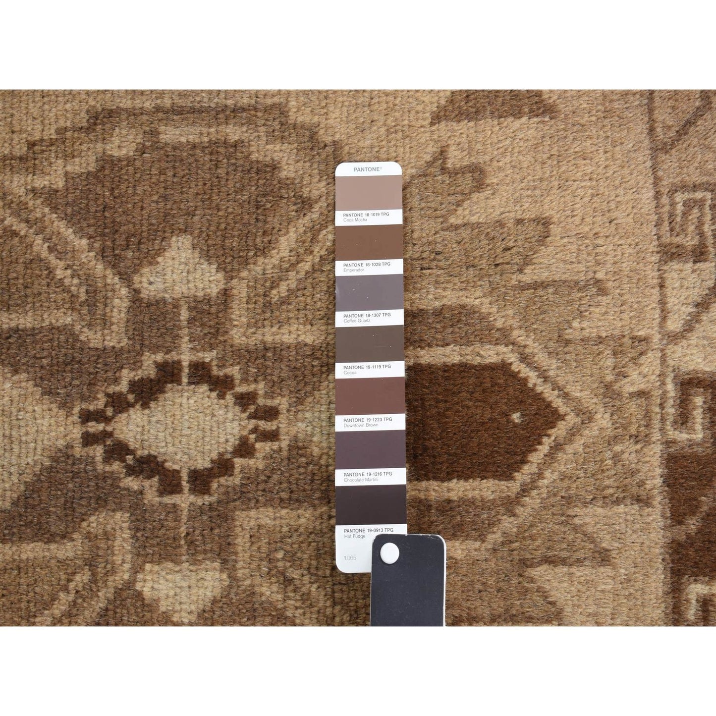 2'5"X8' Tan Color Washed Out Afghan Balooch Wool Hand Knotted Runner Rug