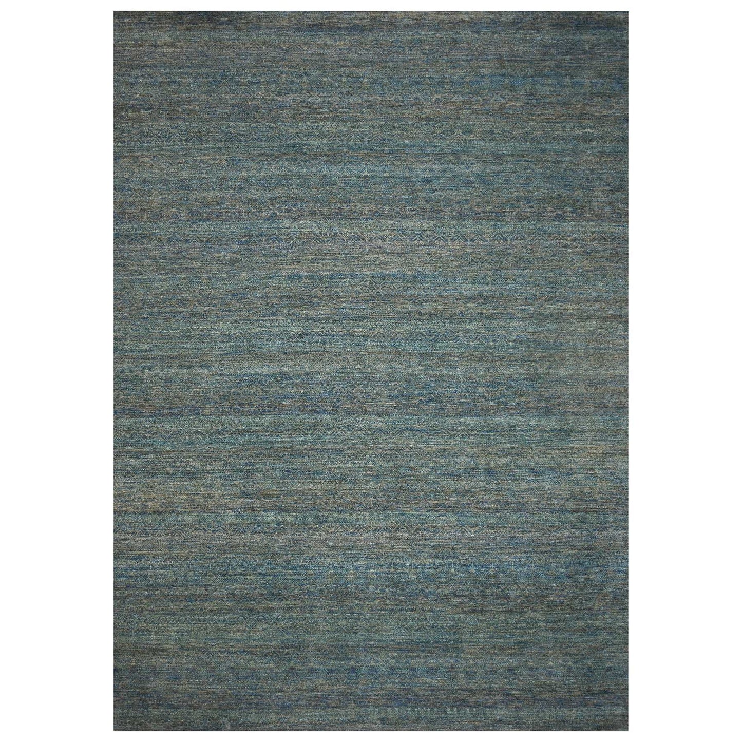 10'1"X14' Imperial Blue Kohinoor Small Design Hand Knotted Pure Wool Rug