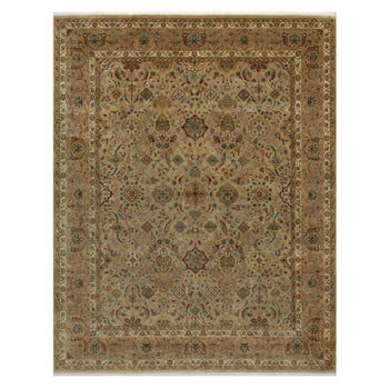8'X10' Brown Kishoon Design 300 Kpsi New Zealand Wool Hand Knotted Rug