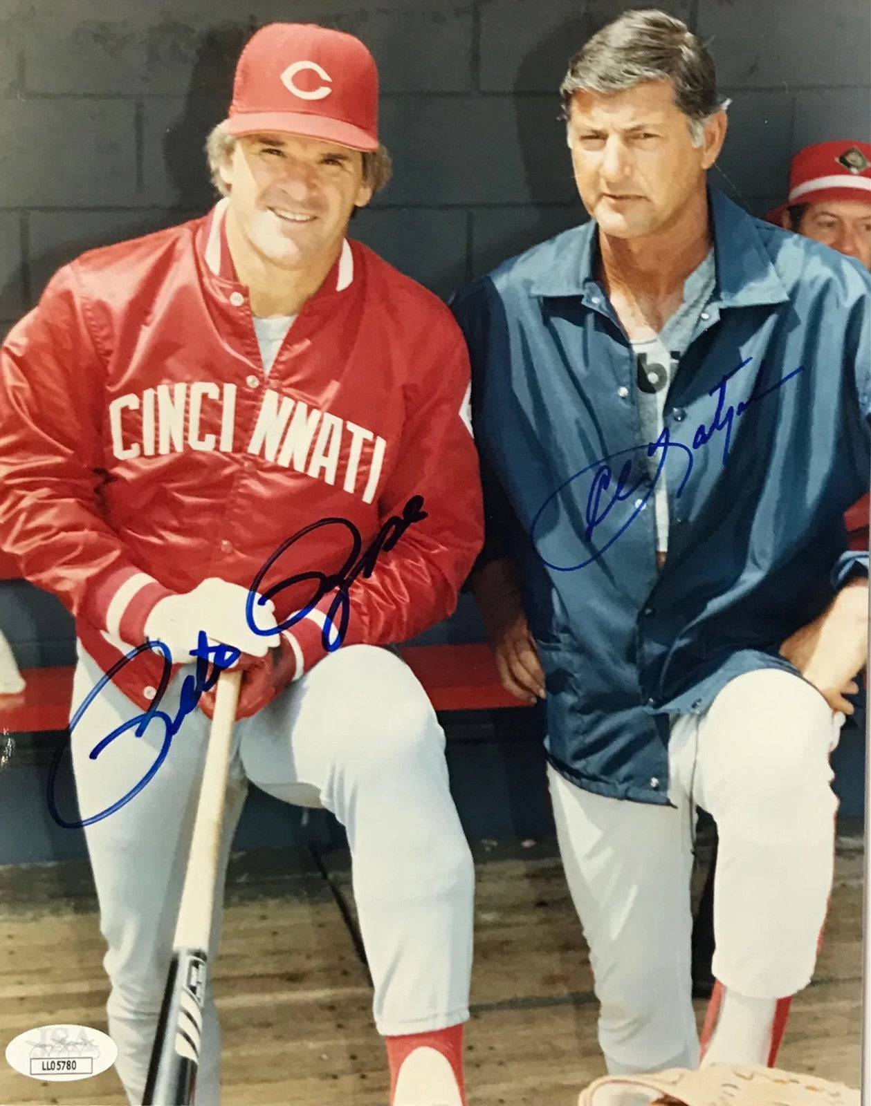 Pete Rose & Carl Yastrzemski Autographed 8X10 Baseball Photo (Jsa)