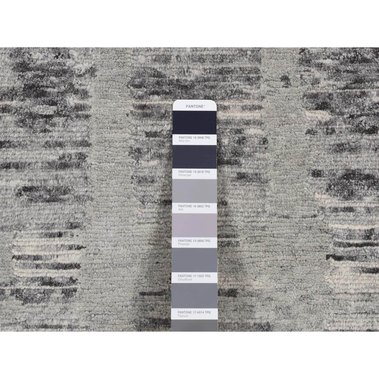 2'6"X17'10" Gray Undyed Natural Wool Modern Xl Runner Hand Knotted Rug